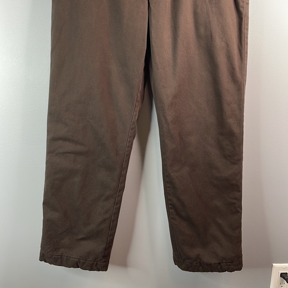 Denver Hayes Mens Brown Flannel Lined Pants Double Layer Insulated Buffalo 36x30 - Picture 4 of 10